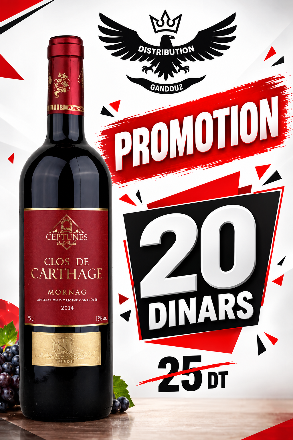 CLOS CARTHAGE ROSE 75CL