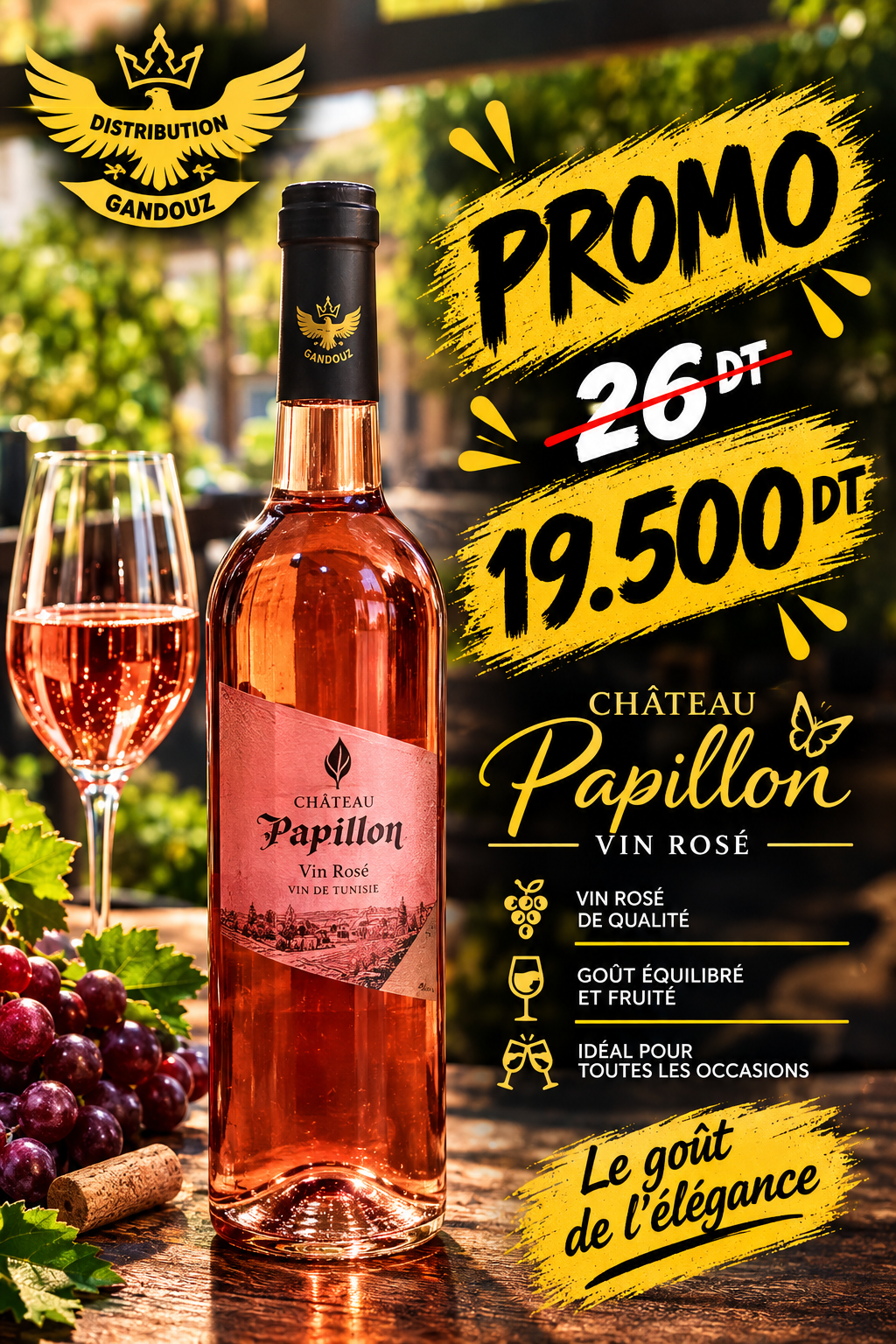 TERRA GLACIA PAPILLON ROSE